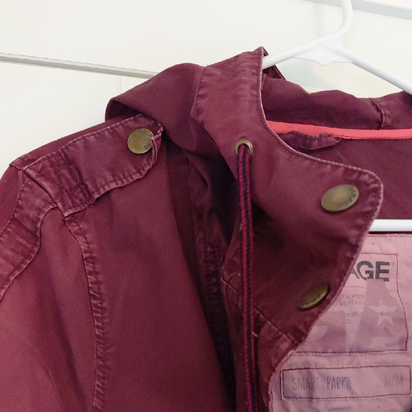 Garage Red Utility Jacket with Hood - Picture 5 of 9